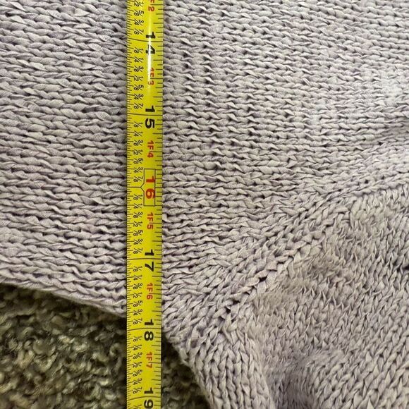 Vintage Cherokee Purple Pastel Crochet Cardigan Top Scallop Medium - Picture 6 of 7